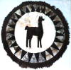 Llama fur rug, round, 46KB